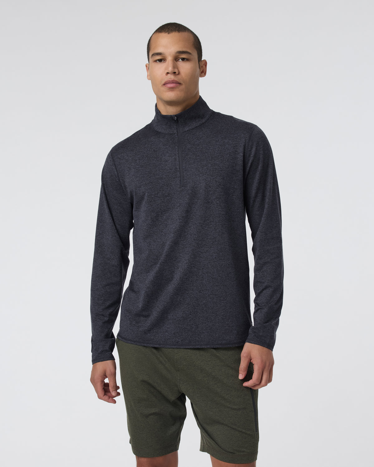 Ponto Half Zip Mock Neck Charcoal Heather | Vuori onsale - US 6648