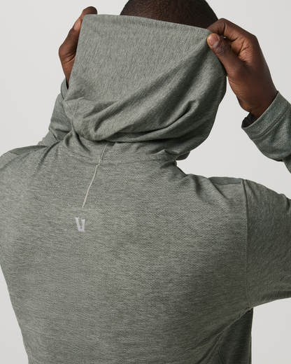 Long Sleeve Everyday Fitness Hoodie River Rock Heather | Vuori online - US 1942