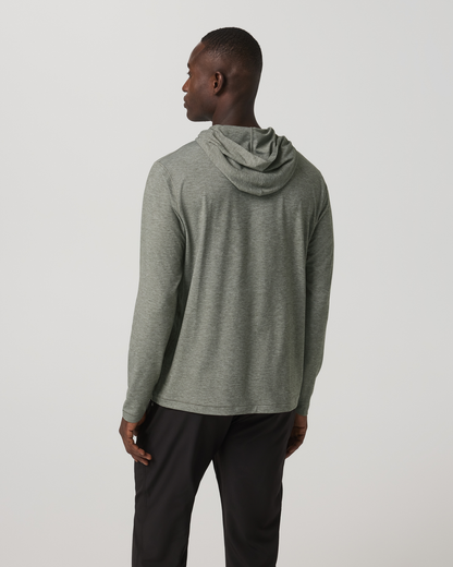 Long Sleeve Everyday Fitness Hoodie River Rock Heather | Vuori online - US 1942