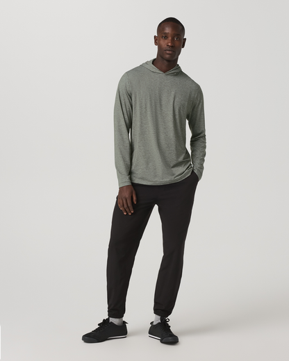 Long Sleeve Everyday Fitness Hoodie River Rock Heather | Vuori online - US 1942