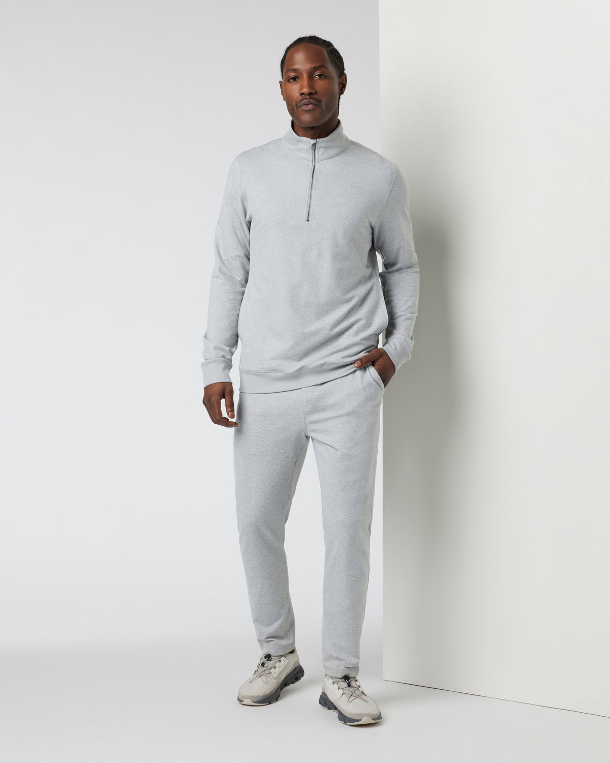 Coronado Half Zip Men's Light Grey Sweatshirt | Vuori outlet - US 2697