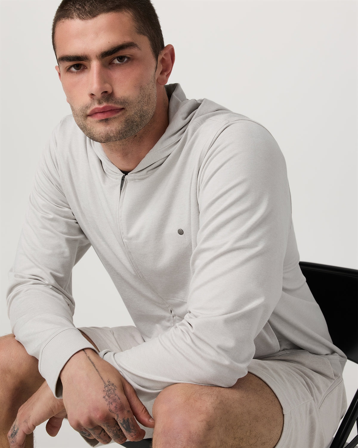 Ponto Full Zip Hoodie Men's Salt Heather Hoodie | Vuori shop - US 6016