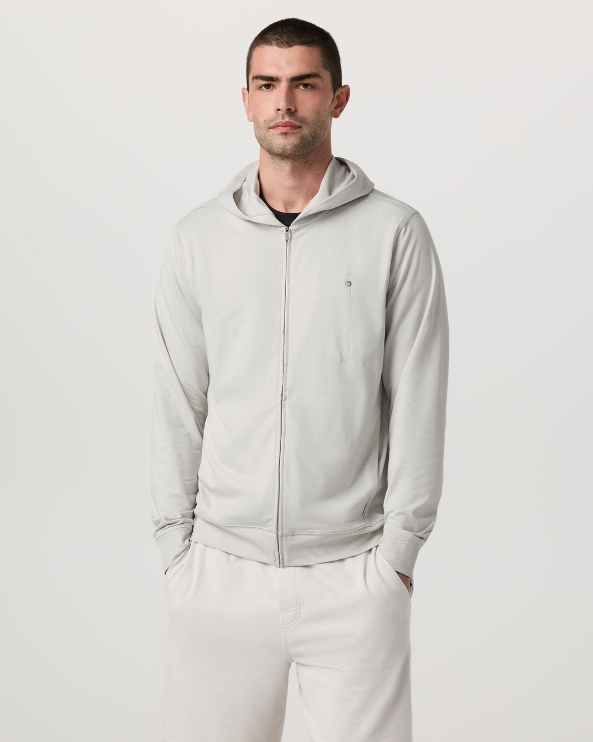 Ponto Full Zip Hoodie Men's Salt Heather Hoodie | Vuori shop - US 6016