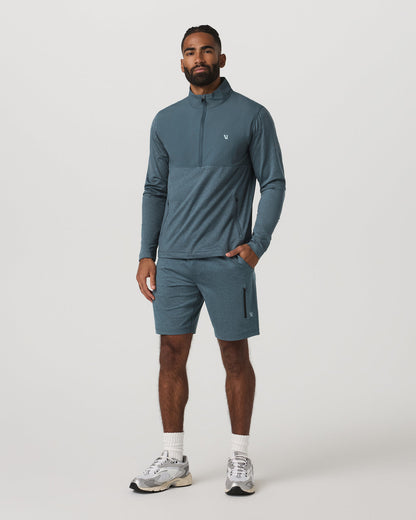 Sunday Element Half Zip Men's Blue Sea Heather Layer | Vuori for sale - US 6398