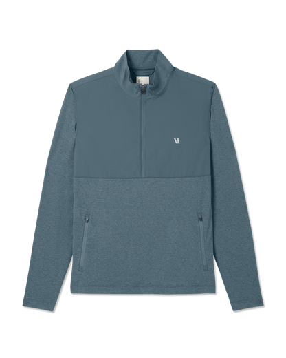 Sunday Element Half Zip Men's Blue Sea Heather Layer | Vuori for sale - US 6398