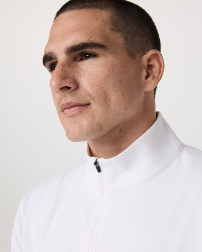 Ponto 1/2 Zip Mock Neck Men's White Mock Neck Top | Vuori online - US 1110