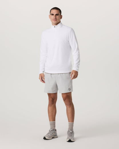 Ponto 1/2 Zip Mock Neck Men's White Mock Neck Top | Vuori online - US 1110