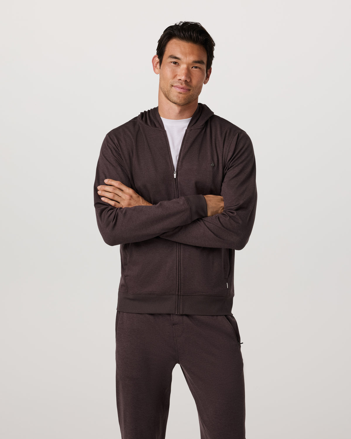 Ponto Full Zip Hoodie Men's Sangria Heather Hoodie | Vuori discount - US 6233