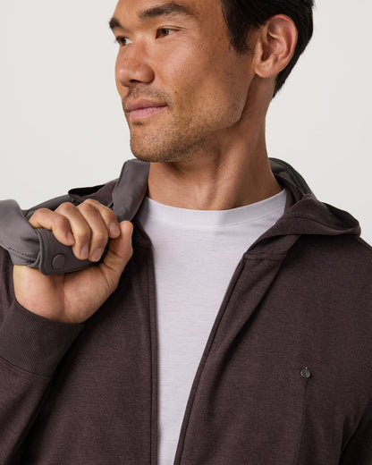 Ponto Full Zip Hoodie Men's Sangria Heather Hoodie | Vuori discount - US 6233