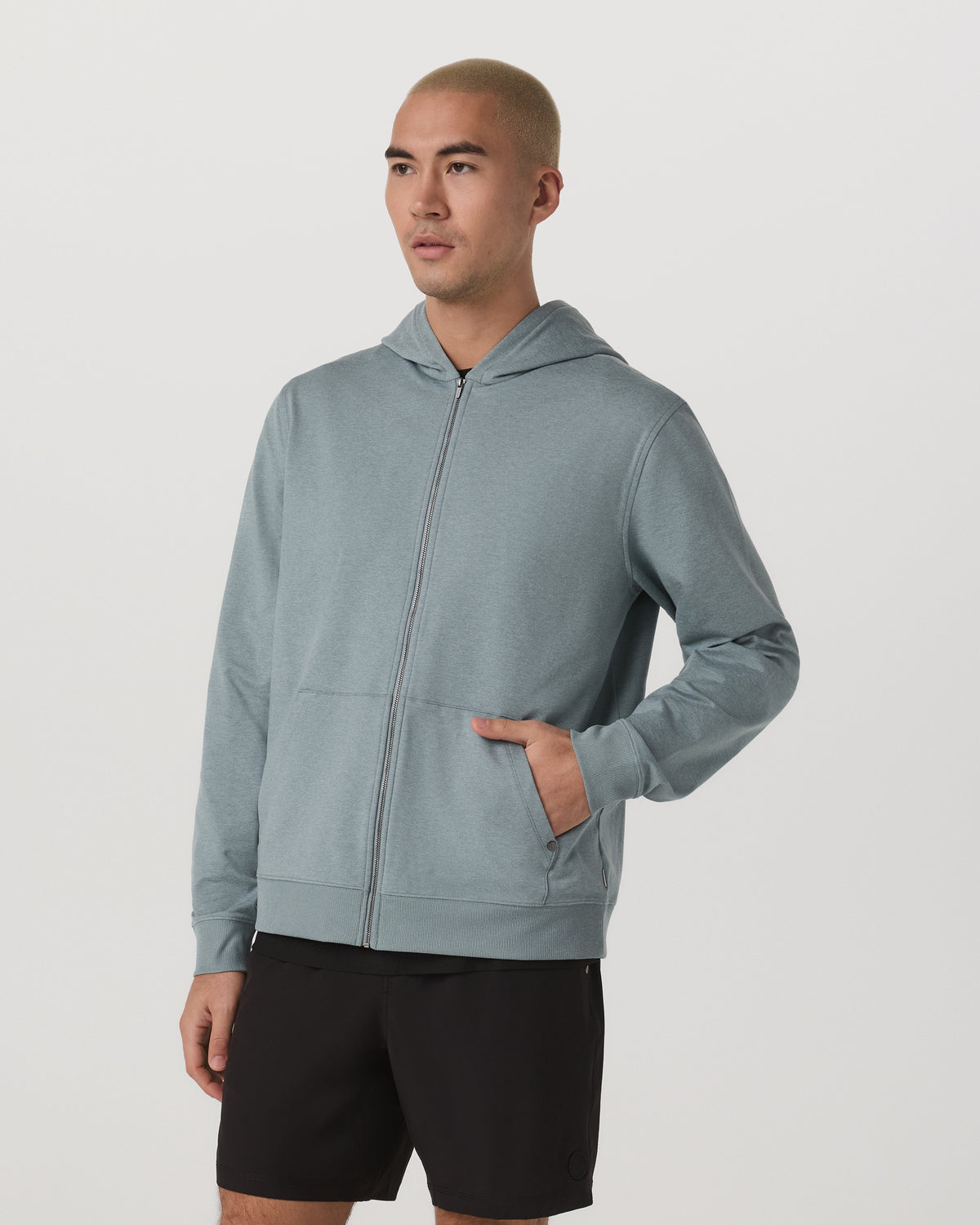 Coronado Full Zip Hoodie 2.0 Misty Blue Heather Jacket | Vuori shop - US 1704