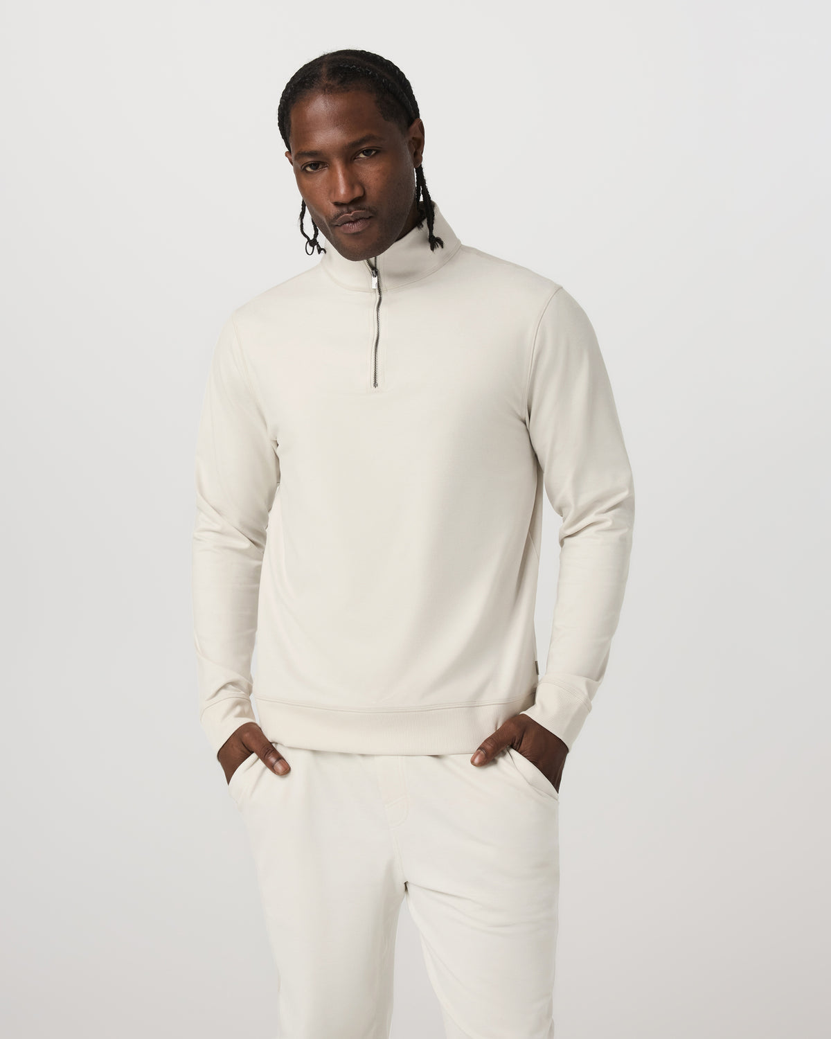 Coronado Half Zip Men's Ivory Heather Pullover | Vuori sale - US 5209