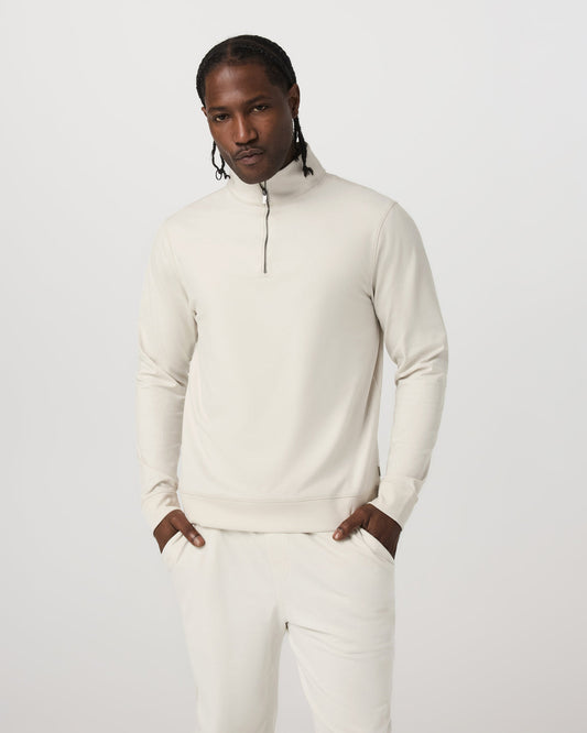 Coronado Half Zip Men's Ivory Heather Pullover | Vuori sale - US 5209