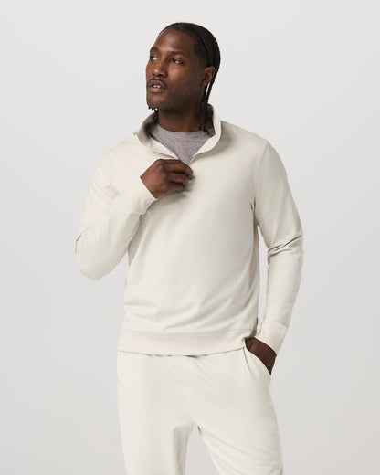 Coronado Half Zip Men's Ivory Heather Pullover | Vuori sale - US 5209