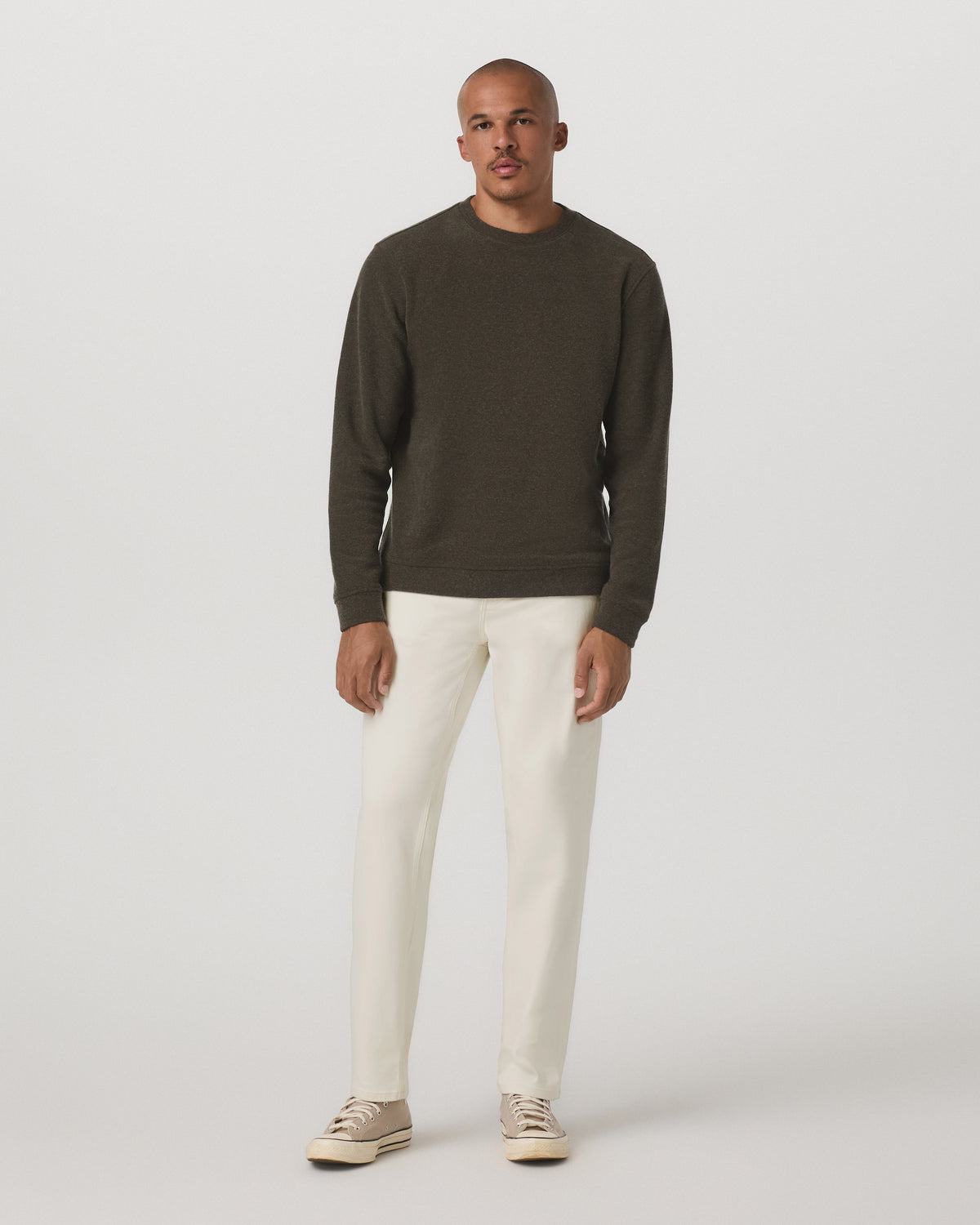 Beach Fleece Crew Men's Dark Oregano Heather Sweatshirt | Vuori for sale - US 6841