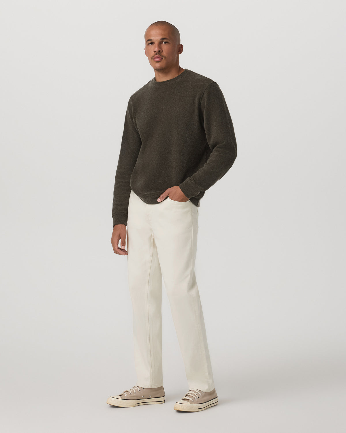 Beach Fleece Crew Men's Dark Oregano Heather Sweatshirt | Vuori for sale - US 6841
