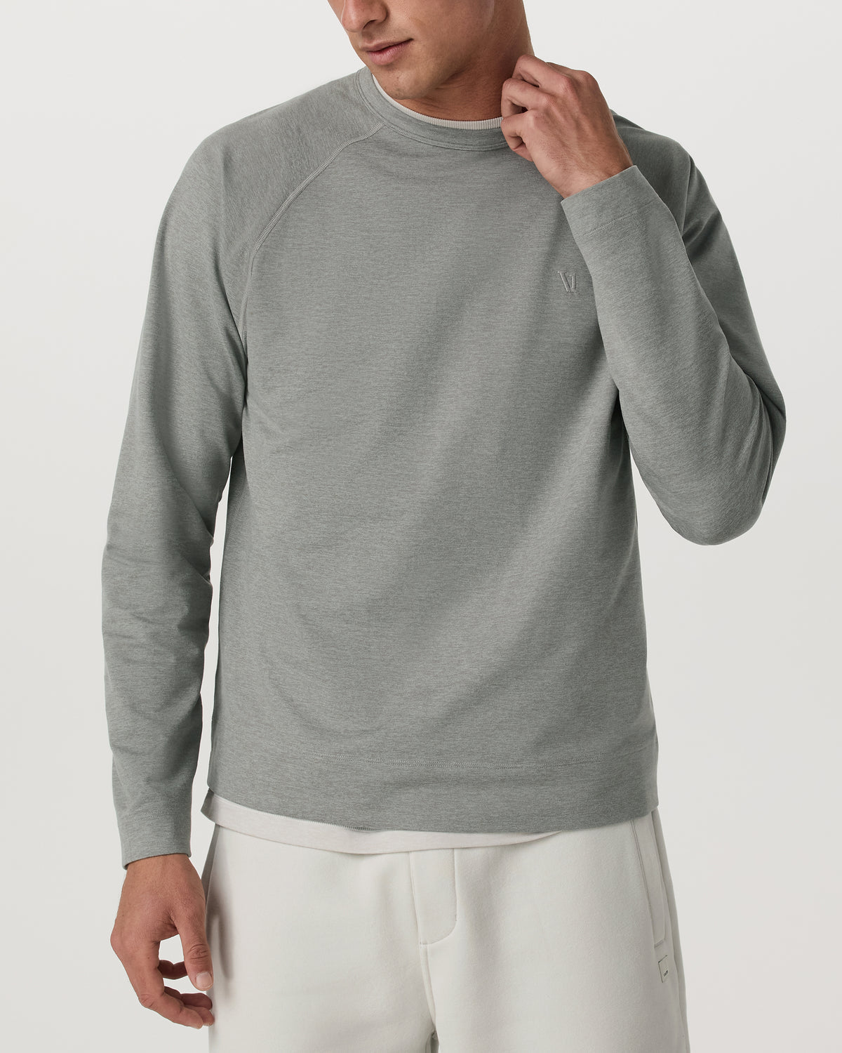 Coronado Crew - Relaxed Fit Driftwood Heather Crewneck | Vuori discount - US 1209