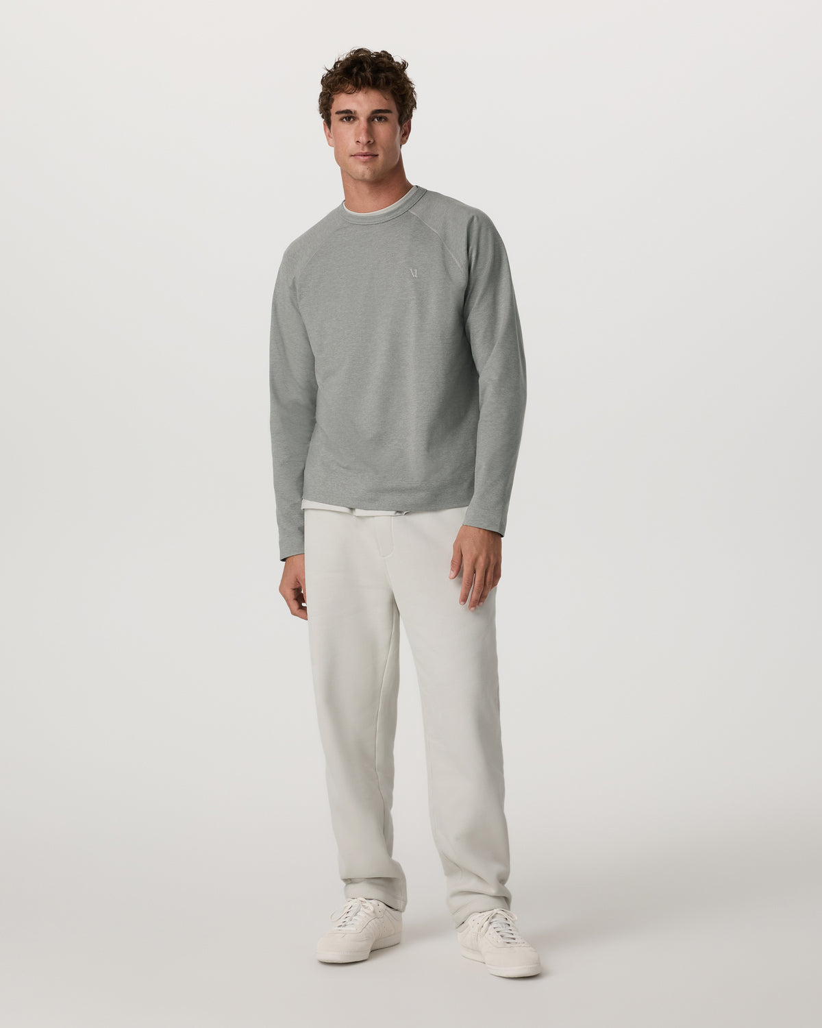 Coronado Crew - Relaxed Fit Driftwood Heather Crewneck | Vuori discount - US 1209