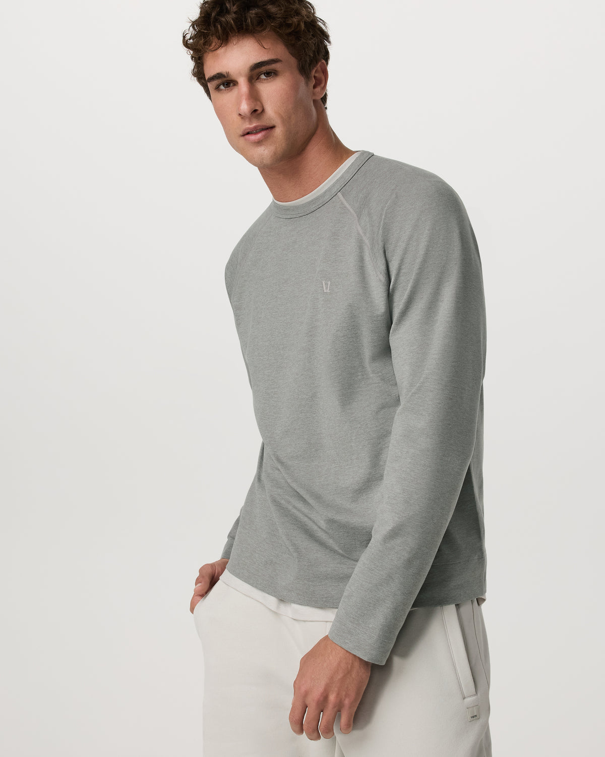 Coronado Crew - Relaxed Fit Driftwood Heather Crewneck | Vuori discount - US 1209
