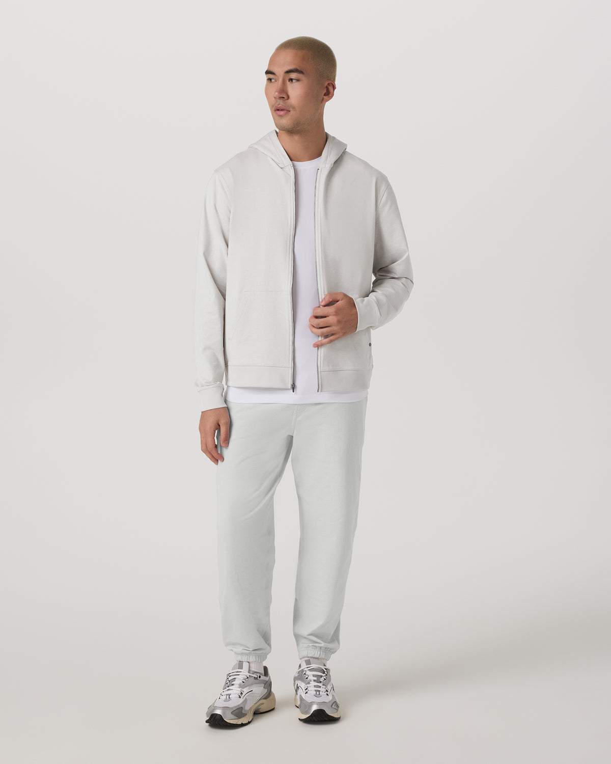 Coronado Full Zip Hoodie 2.0 Men's Salt Heather Jacket | Vuori outlet - US 2510