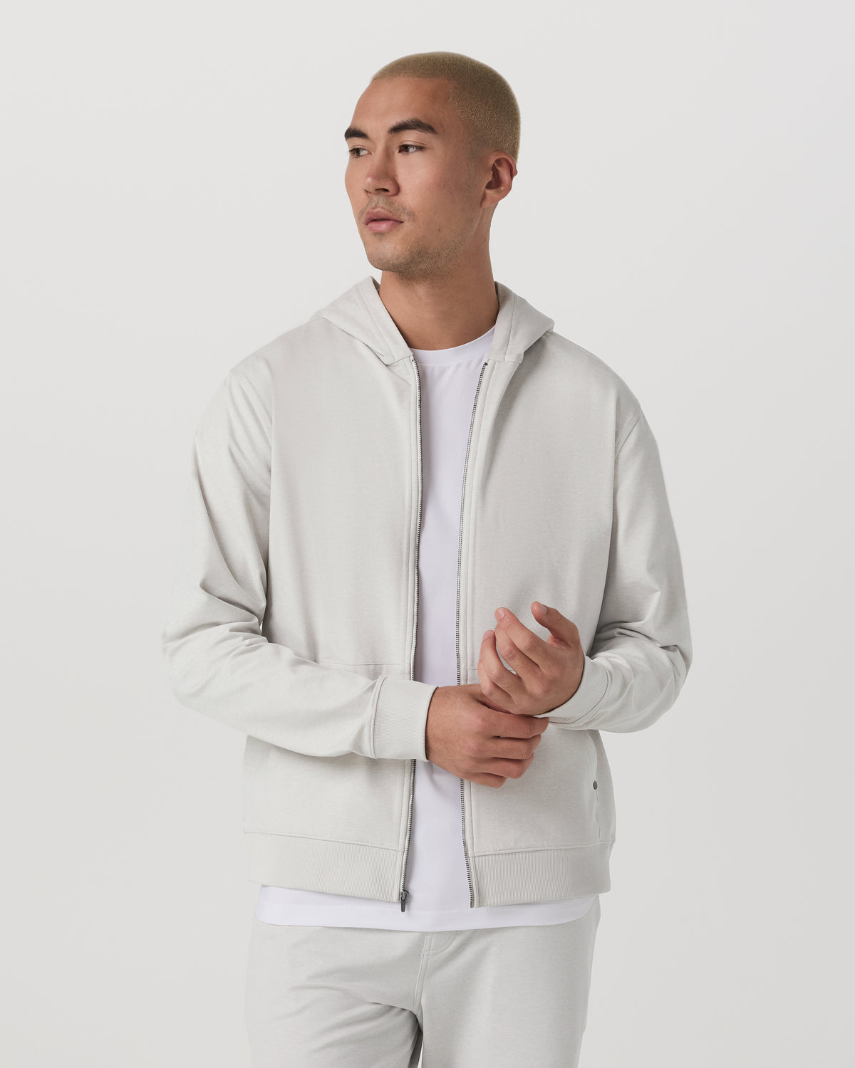 Coronado Full Zip Hoodie 2.0 Men's Salt Heather Jacket | Vuori outlet - US 2510