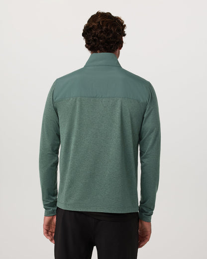 Sunday Element 1/2 Zip Agate Green Heather Pullover | Vuori for sale - US 3937