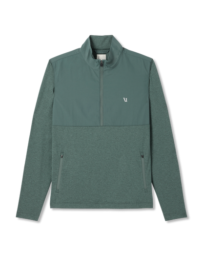 Sunday Element 1/2 Zip Agate Green Heather Pullover | Vuori for sale - US 3937
