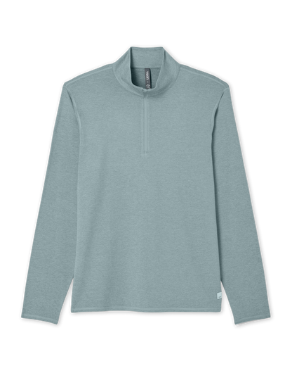 Ponto Half Zip Mock Neck Men's Misty Blue Heather Layer | Vuori discount - US 5957