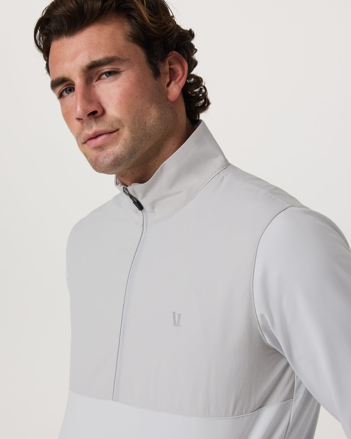 Sunday Element 1/2 Zip Men's Frost Grey Pullover | Vuori shop - US 5001