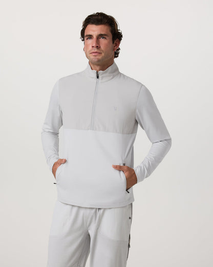 Sunday Element 1/2 Zip Men's Frost Grey Pullover | Vuori shop - US 5001