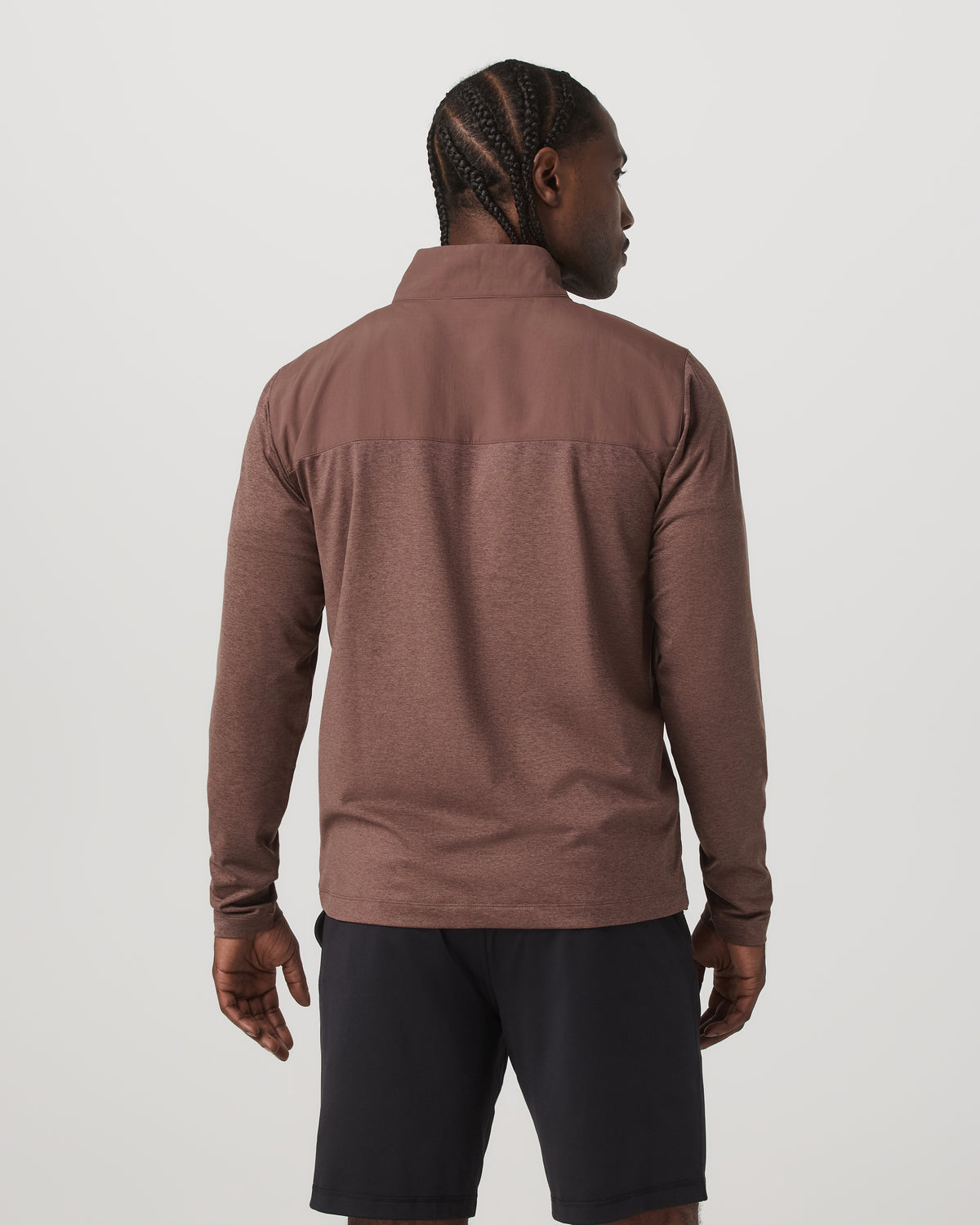 Sunday Element Half Zip Men's Sable Heather Layer | Vuori sale - US 5658