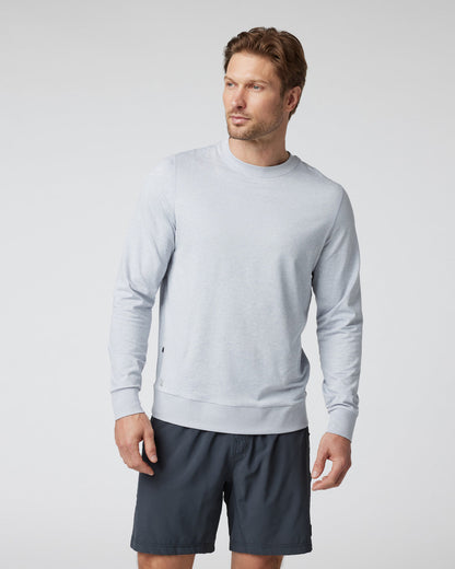 Ponto Performance Crew Men's Platinum White Pullover | Vuori for sale - US 4183