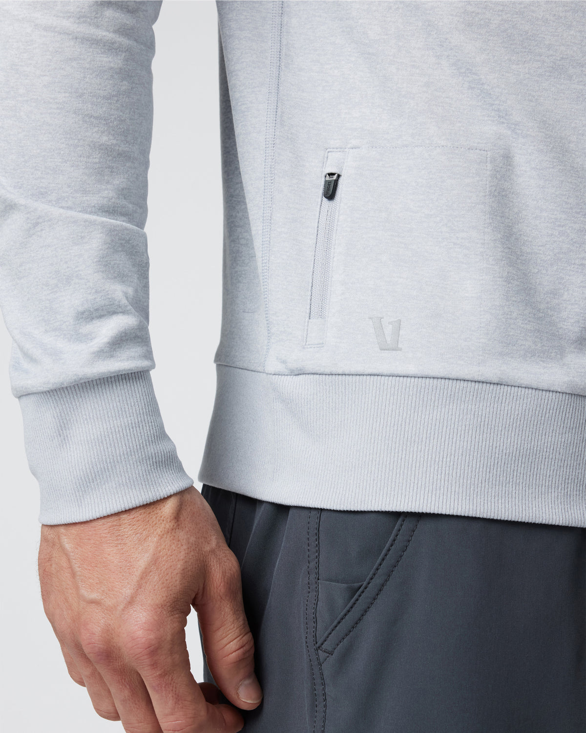 Ponto Performance Crew Men's Platinum White Pullover | Vuori for sale - US 4183