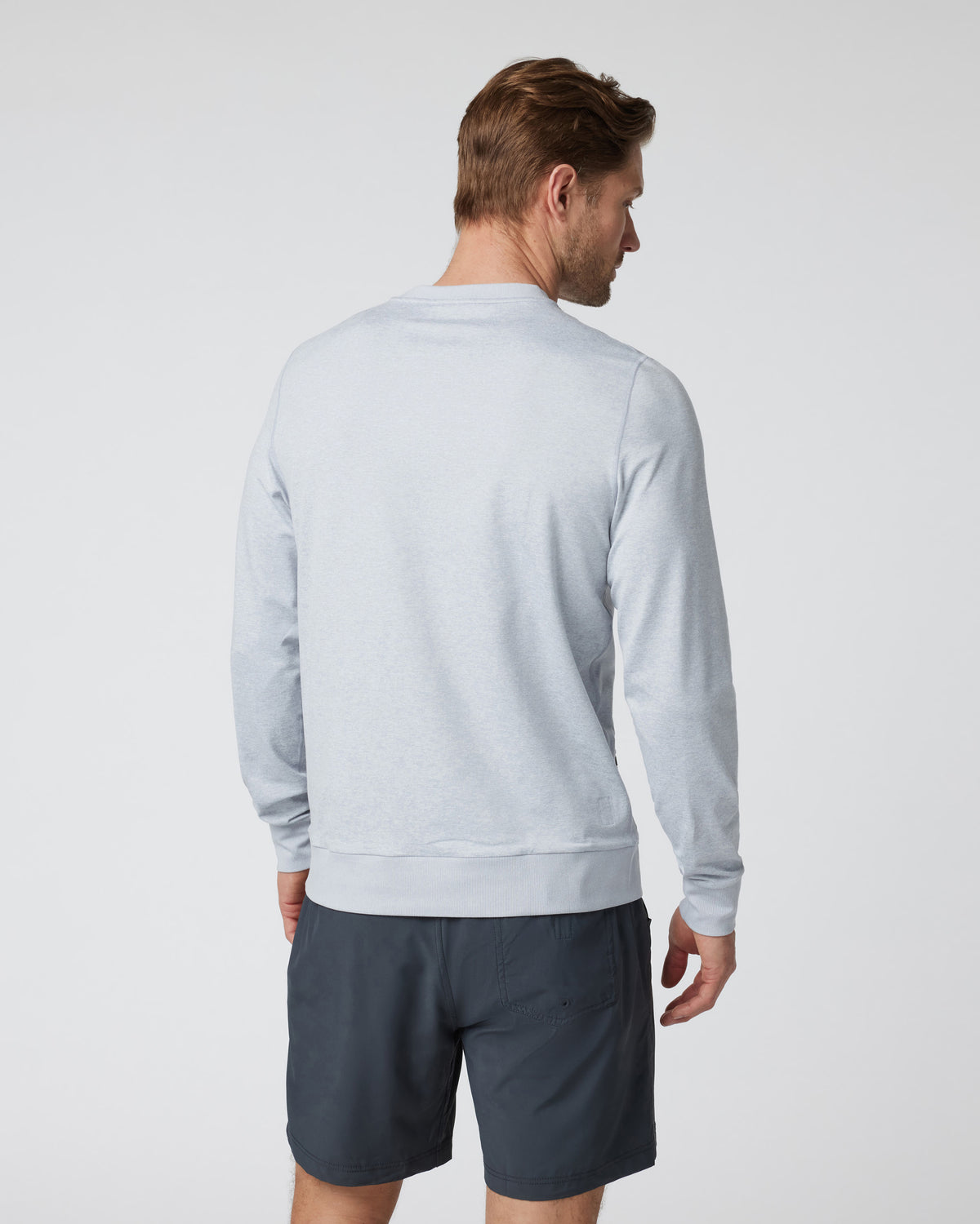 Ponto Performance Crew Men's Platinum White Pullover | Vuori for sale - US 4183