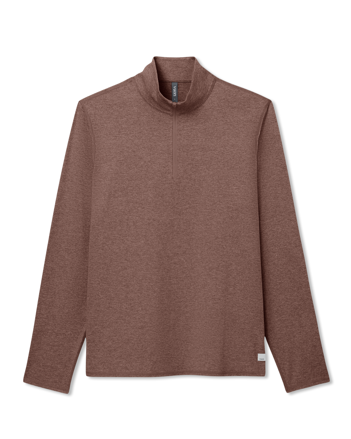 Ponto Half Zip Mock Neck Men's Sable Heather Layer | Vuori online - US 5506