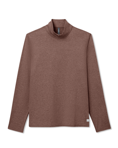 Ponto Half Zip Mock Neck Men's Sable Heather Layer | Vuori online - US 5506