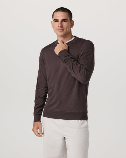 Ponto Performance Crew Men's Sangria Heather Crew Neck | Vuori outlet - US 4569