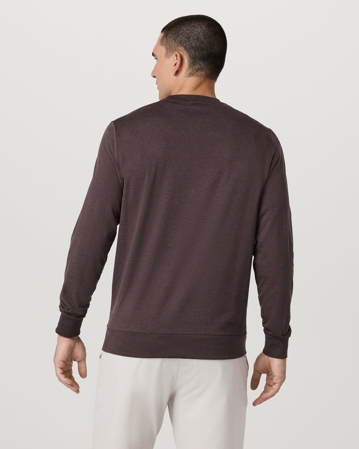 Ponto Performance Crew Men's Sangria Heather Crew Neck | Vuori outlet - US 4569
