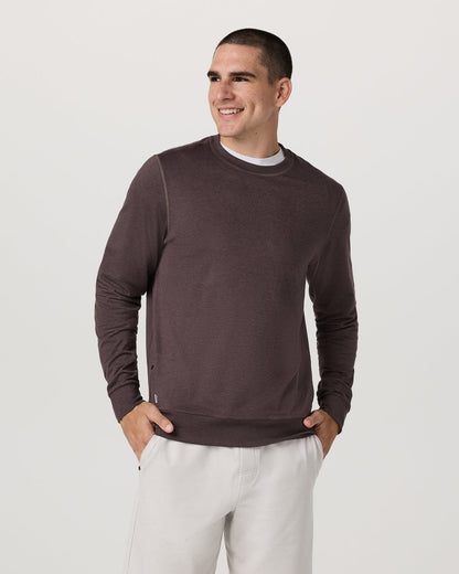 Ponto Performance Crew Men's Sangria Heather Crew Neck | Vuori outlet - US 4569