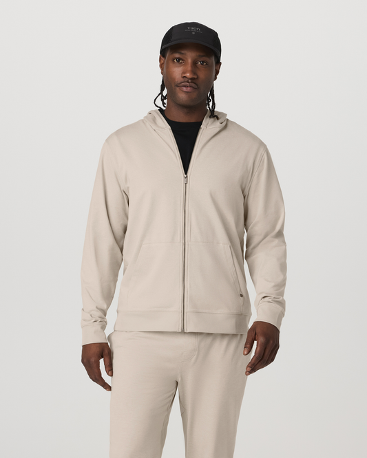 Men's Coronado Full Zip Hoodie 2.0 Limestone Heather | Vuori sale - US 1732