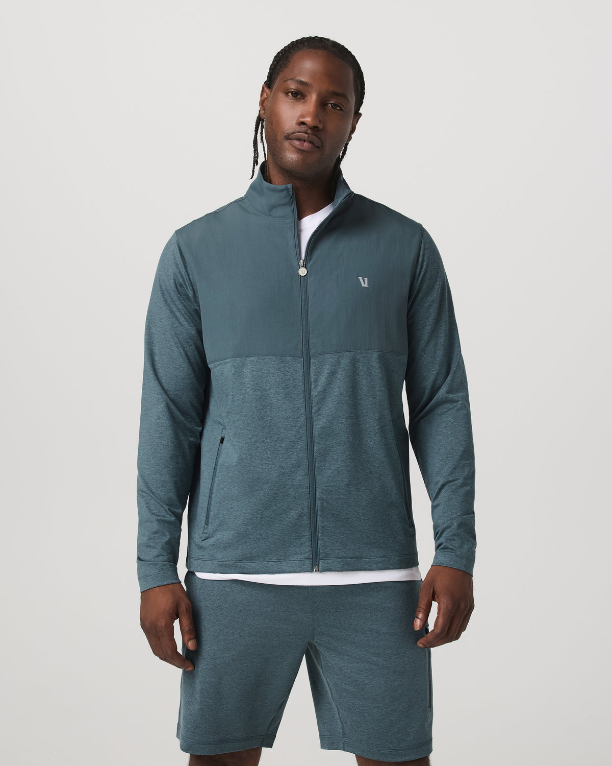 Sunday Element Track Jacket Men's Blue Sea Heather Jacket | Vuori onsale - US 6040