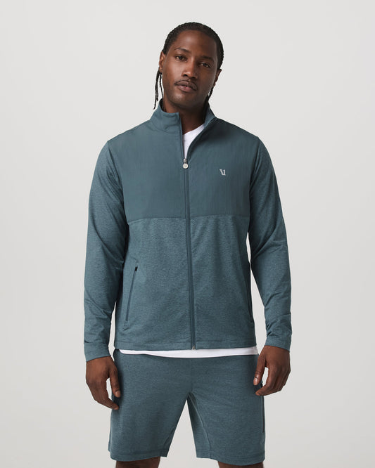 Sunday Element Track Jacket Men's Blue Sea Heather Jacket | Vuori onsale - US 6040