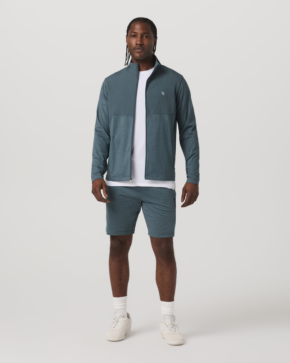 Sunday Element Track Jacket Men's Blue Sea Heather Jacket | Vuori onsale - US 6040