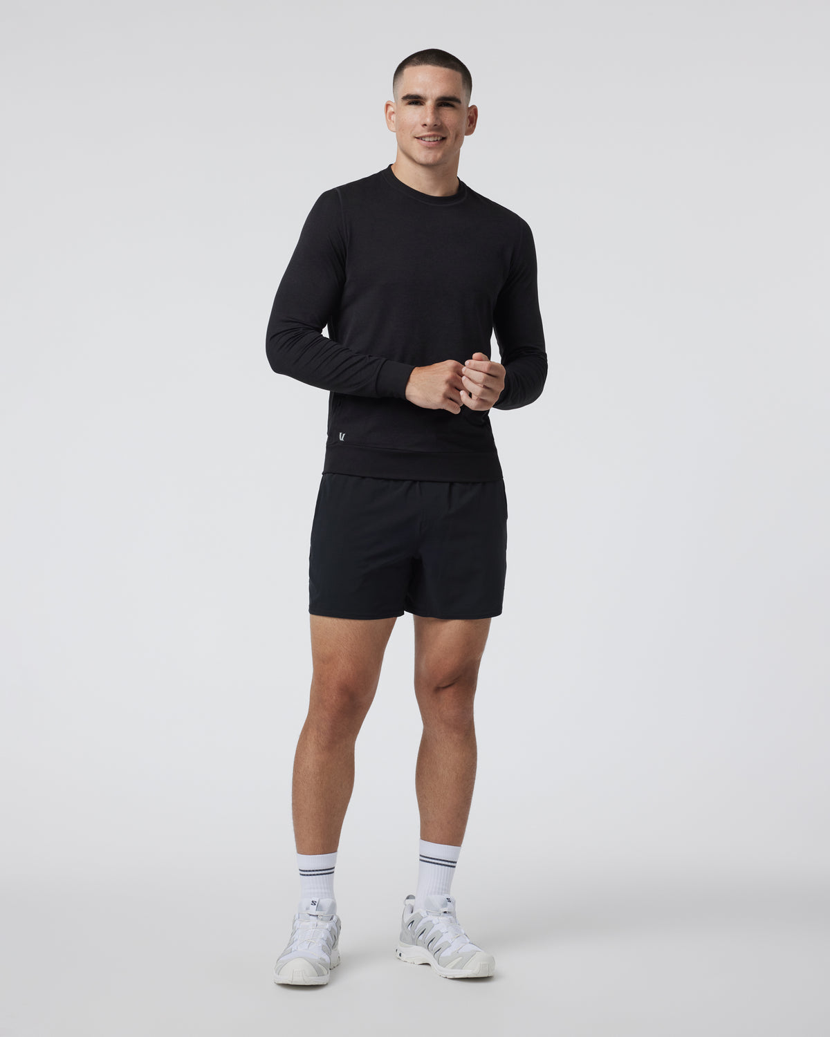 Ponto Performance Crew Men's Black Pullover | Vuori for sale - US 8122