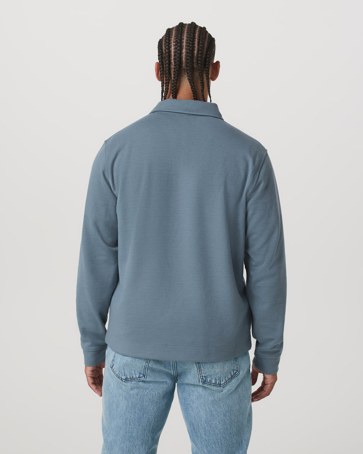 Long Sleeve Waffle Polo Men's Abyss Polo Shirt | Vuori discount - US 8979