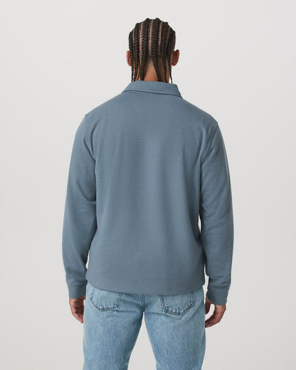 Long Sleeve Waffle Polo Men's Abyss Polo Shirt | Vuori discount - US 8979
