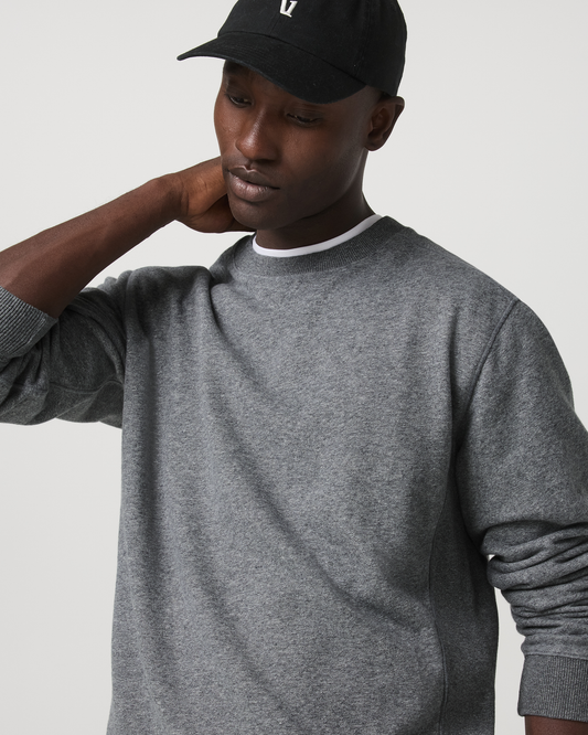 Cypress Vintage Crew Men's Heather Grey Fleece Pullover | Vuori onsale - US 8128