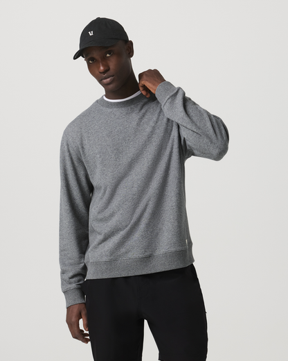 Cypress Vintage Crew Men's Heather Grey Fleece Pullover | Vuori onsale - US 8128