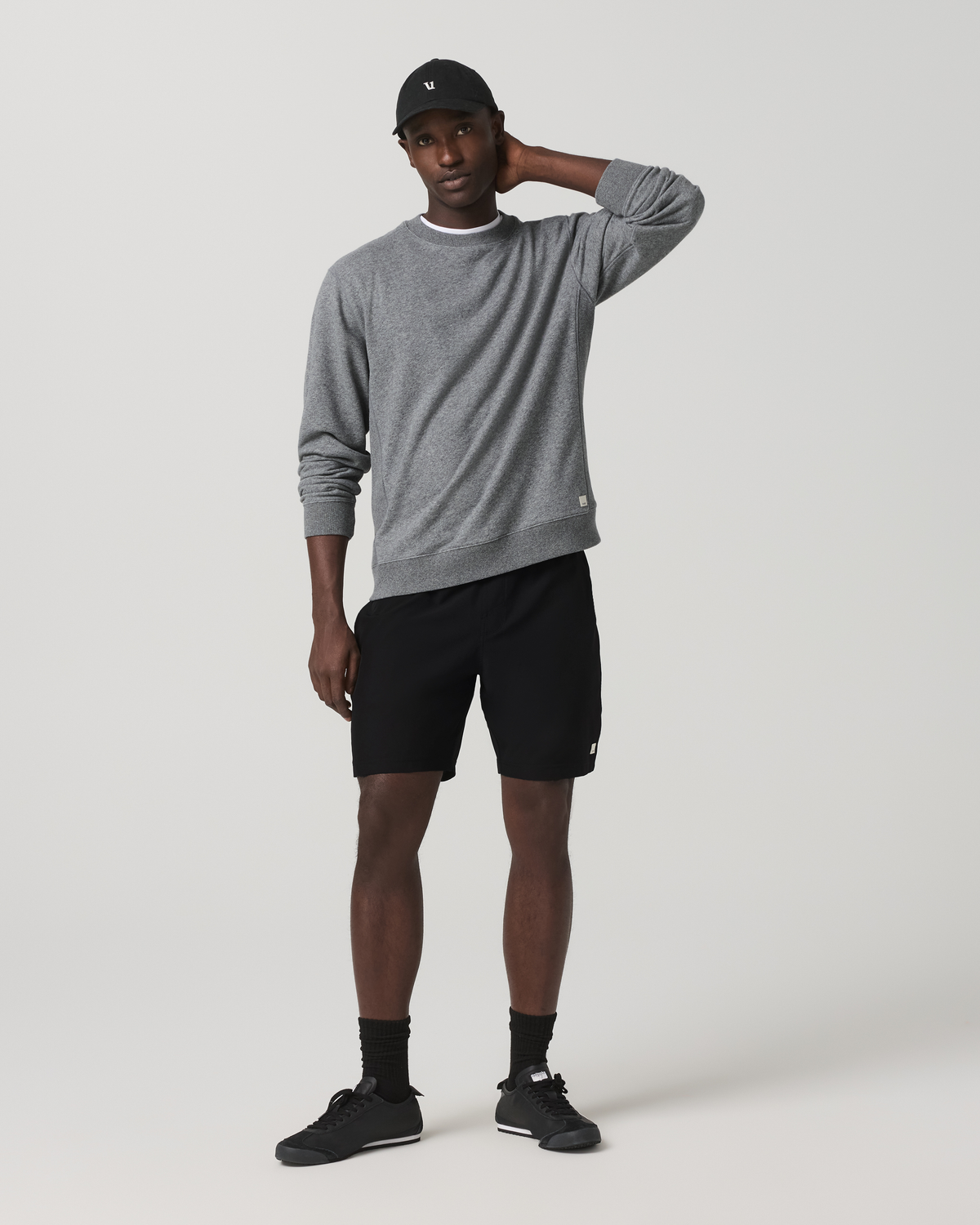 Cypress Vintage Crew Men's Heather Grey Fleece Pullover | Vuori onsale - US 8128