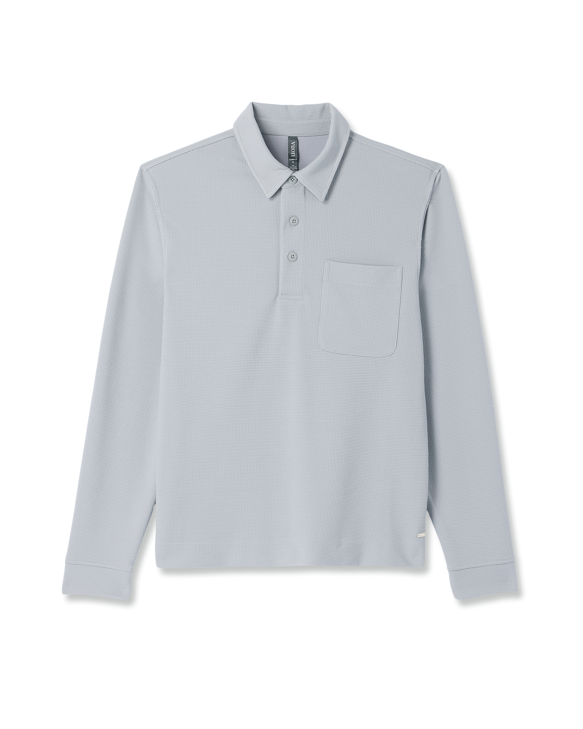 Long Sleeve Waffle Polo Men's Sea Fog Polo Shirt | Vuori for sale - US 5917