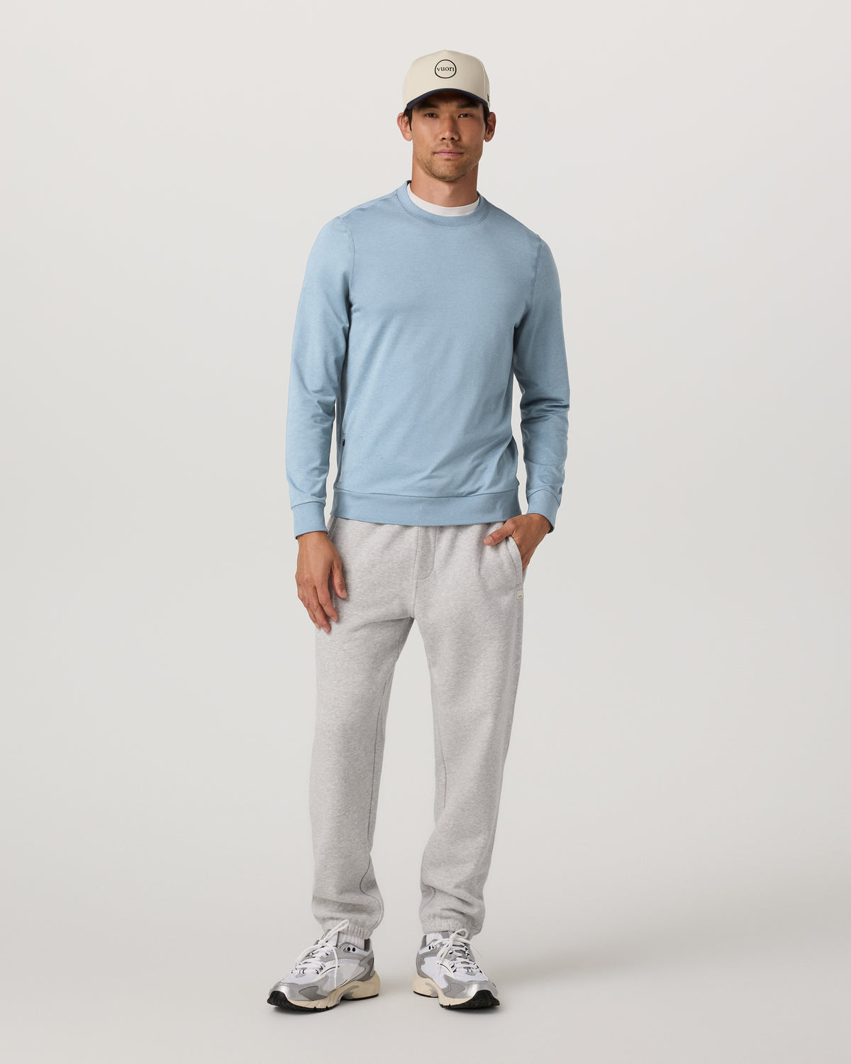 Ponto Performance Crew Men's Flint Heather Crew Neck | Vuori online - US 2352